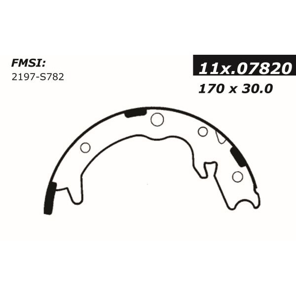 Centric Parts Centric Brake Shoes, 111.07820 111.07820 - main